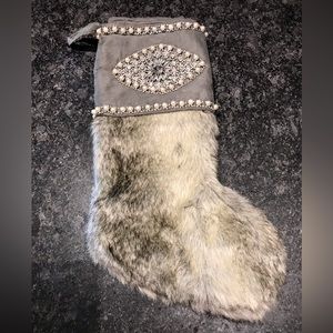 Christmas Bling & Faux Fur Stocking